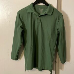 Vintage LL Bean Long Sleeve Knit Polo Shirt # 15